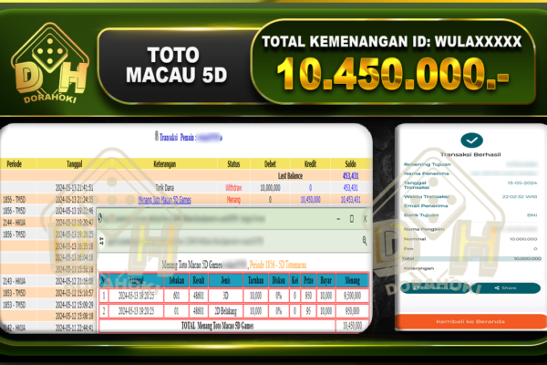 TOTOMACAU 5D 10.450.000