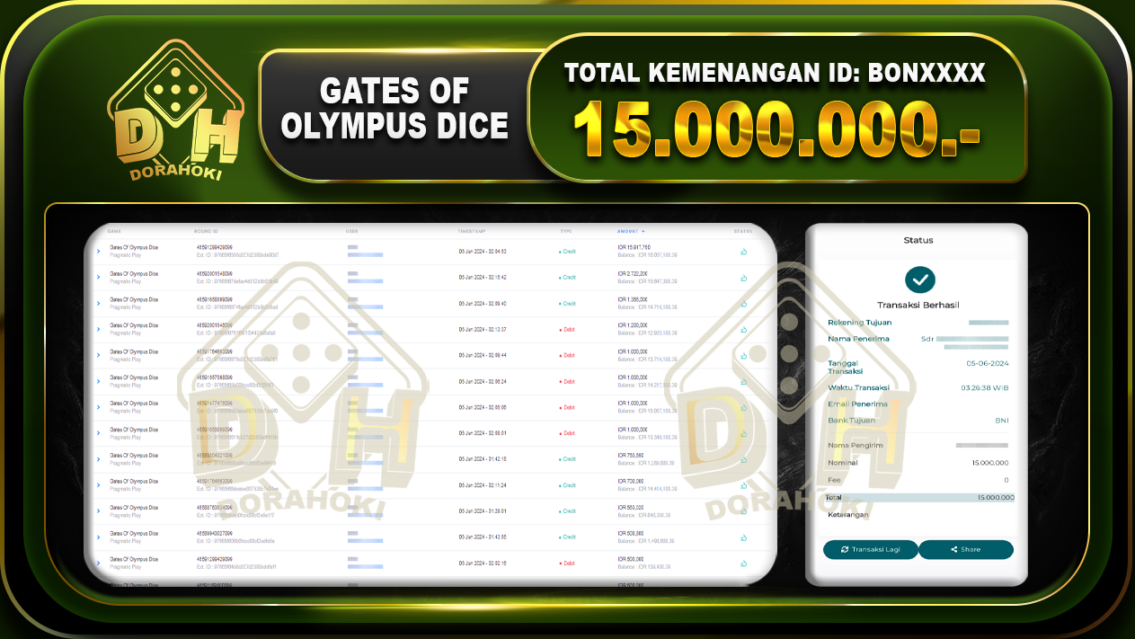 GATES OF OLYMPUS DICE Rp.15.000.000