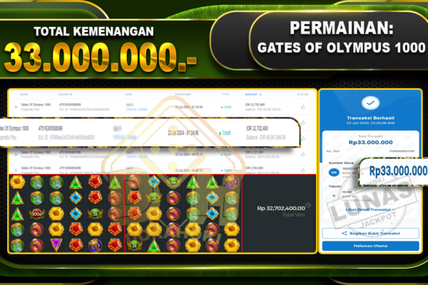GATES OF OLYMPUS 1000 Rp.33.000.000