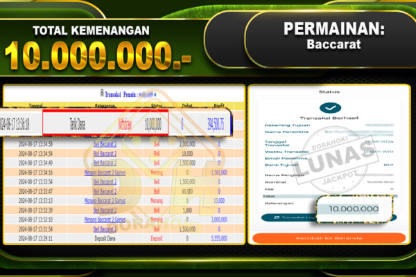 Baccarat Rp 10.000.000