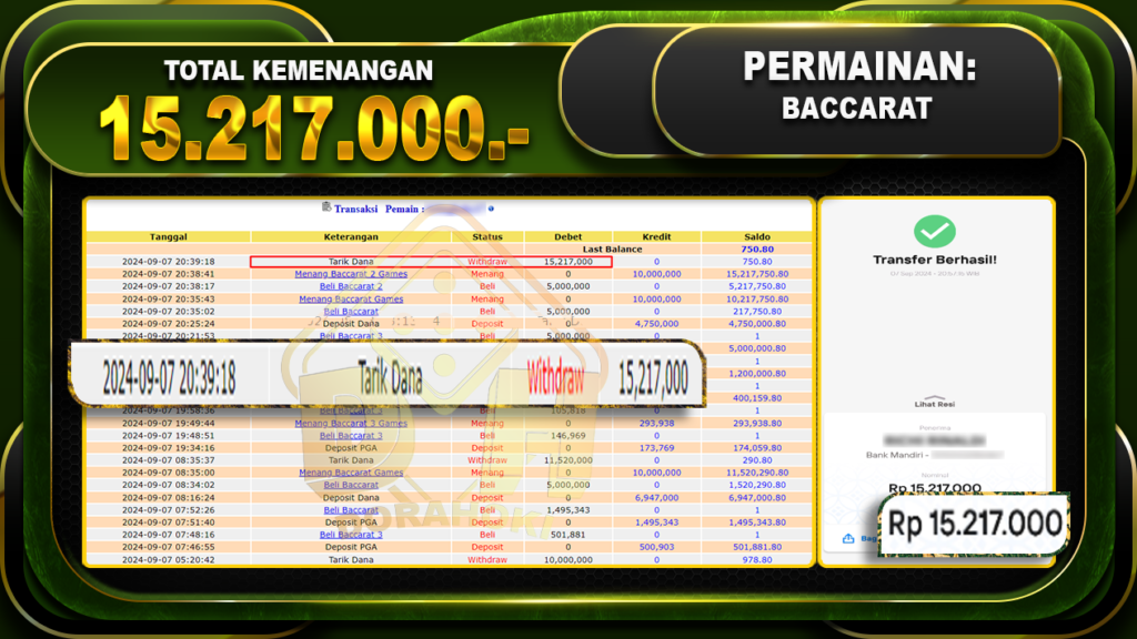 Baccarat Games Rp 15.217.000