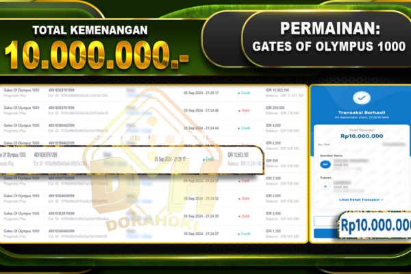 Gates Of Olympus 1000 Rp. 10.000.000