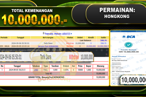 TOGEL HONGKONG Rp 10.000.000